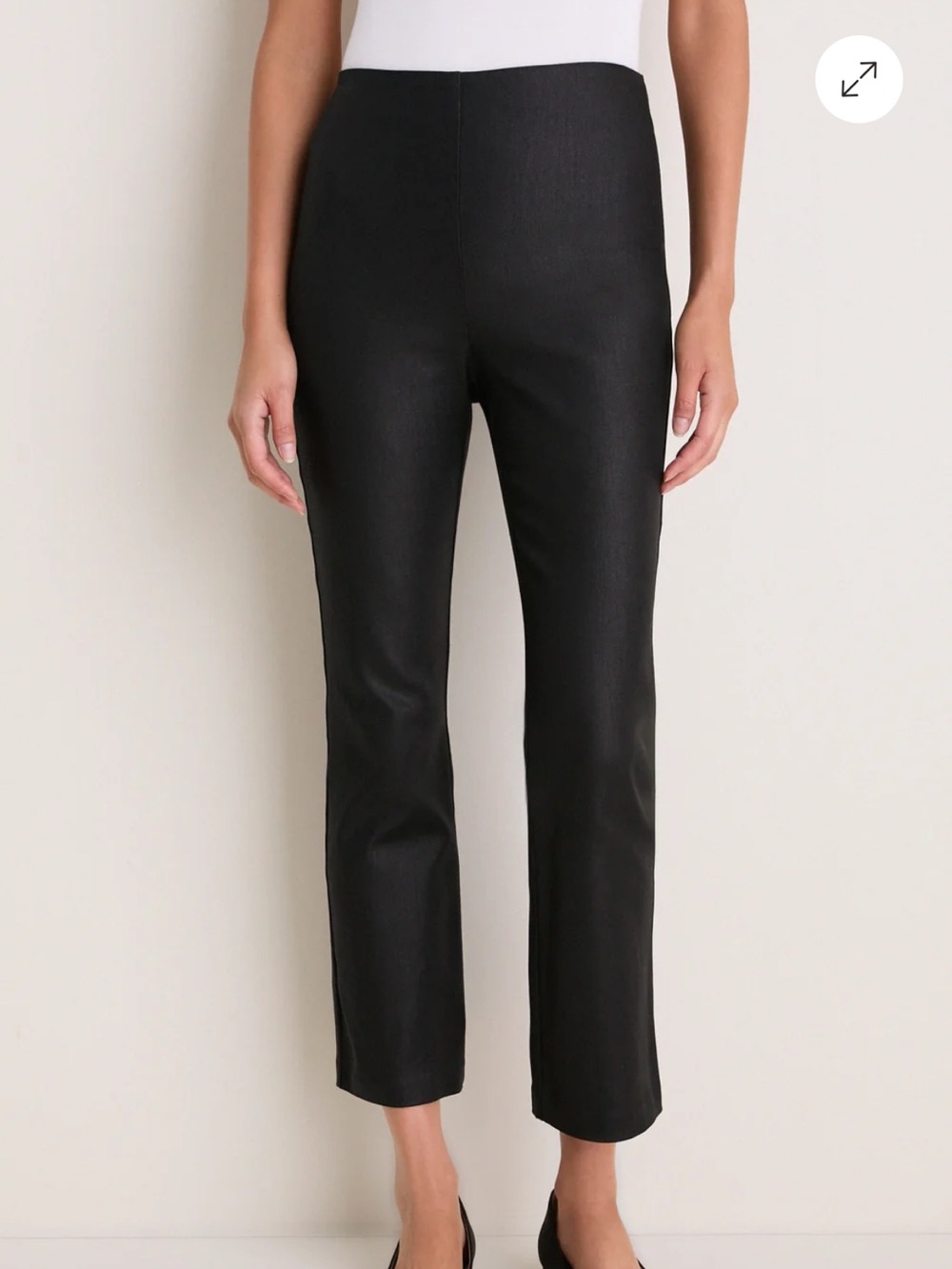 Tuckernuck black wax high rise kick hem ashford pants stretchy size s